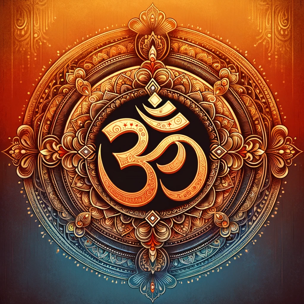 DALL·E 2024-01-24 11.53.21 - Create a visually striking representation of the Om (or Aum) symbol, a sacred symbol in Hinduism